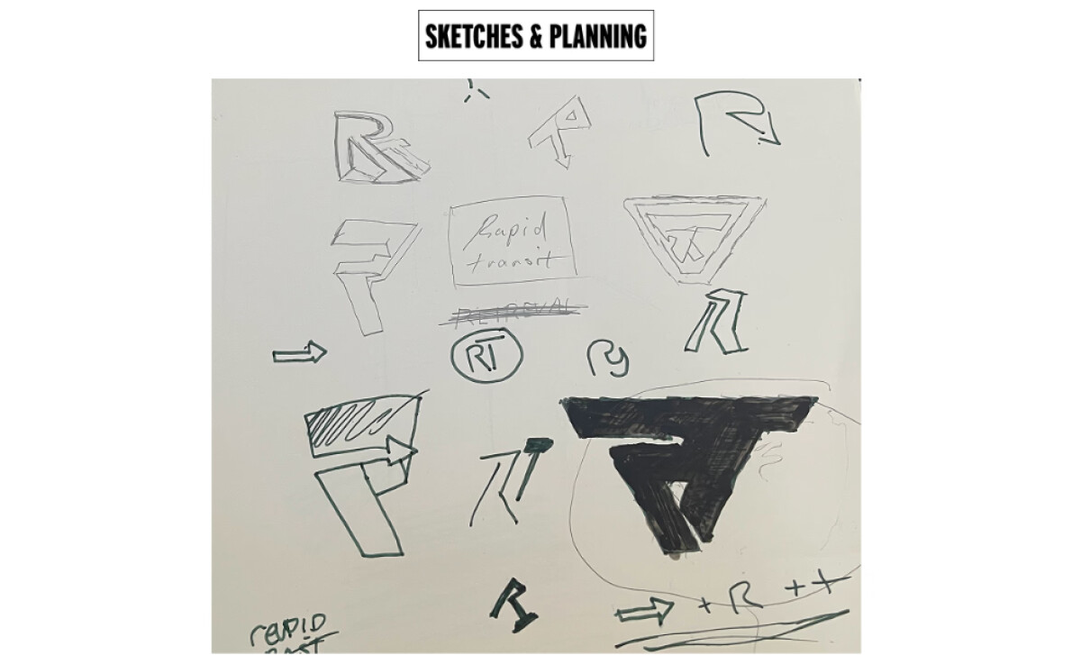 Rapid Transit logo ideation by MYS Designs.