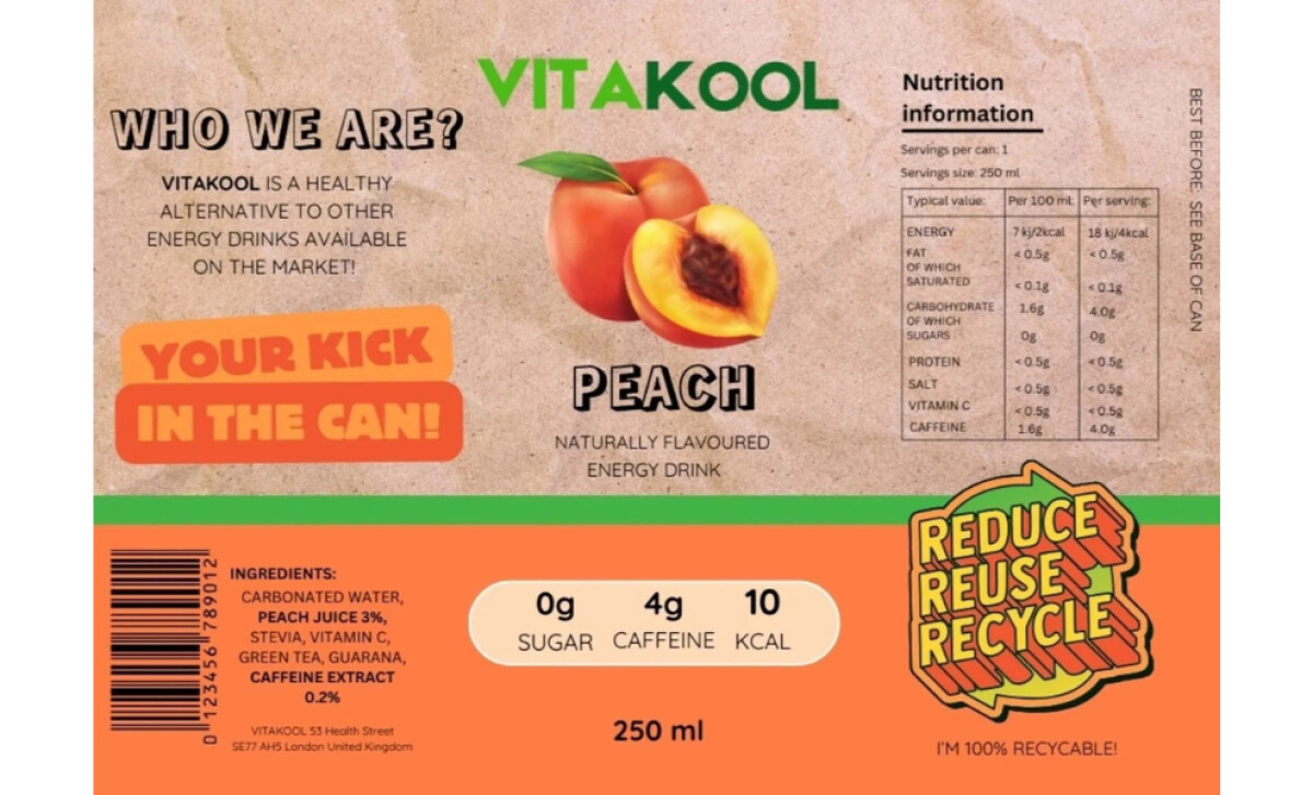 Vitakool packaging design by Your Creative Savvy 2D view