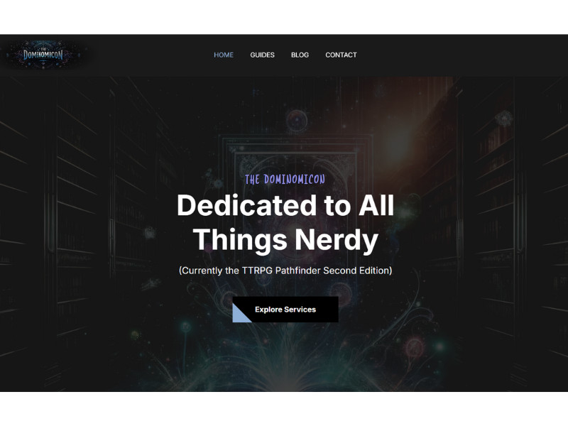 The Dominomicon website design by WebConduit