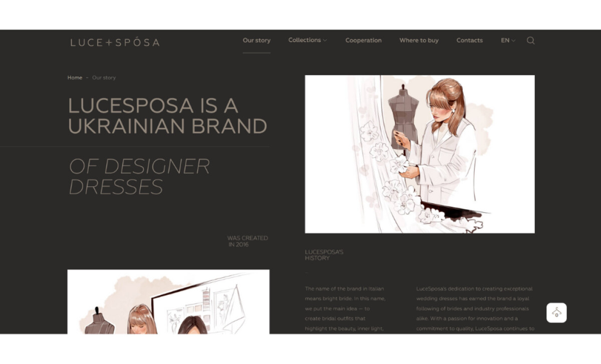 LuceSposa about page by ZentixSoft