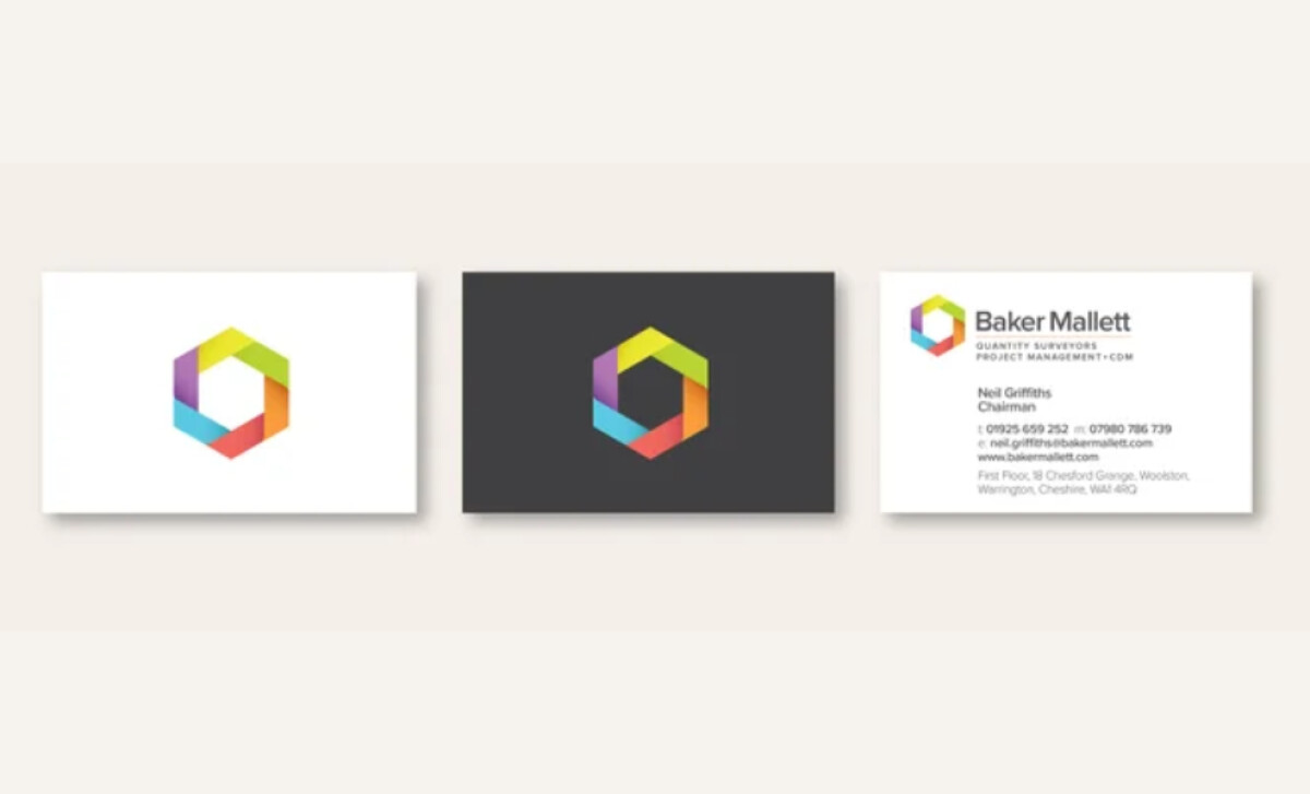Baker Mallett business cards by AS Partners.
