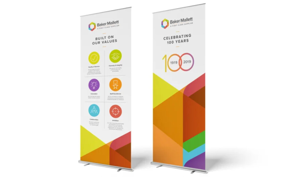 Baker Mallett banners by AS Partners.