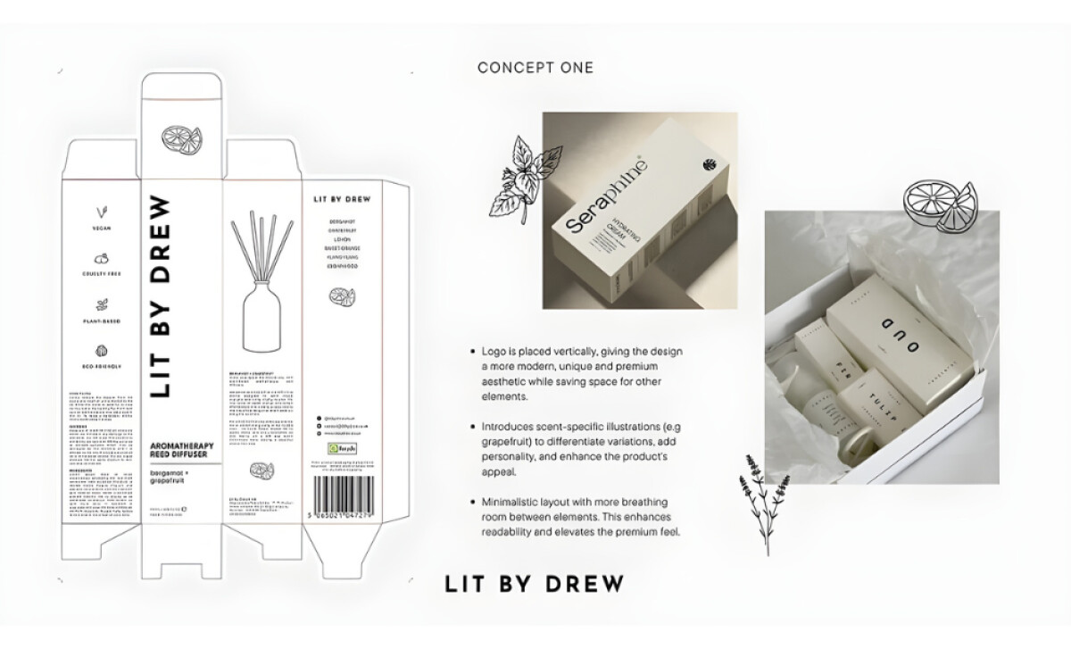 Lit By Drew box design concept 1 by Slog Creative