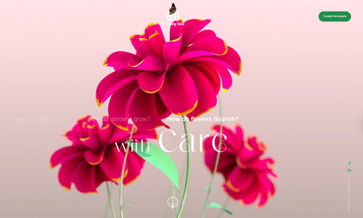 Blooming Beds Hero Section