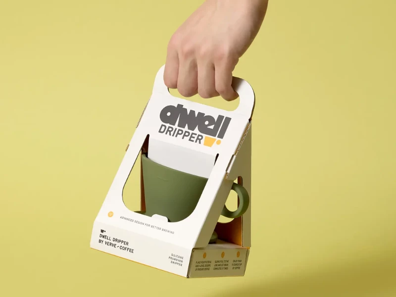 Dwell Dripper for Verve Coffee Roasters packaging design by Zenpack.