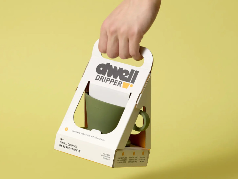 Dwell Dripper for Verve Coffee Roasters packaging design by Zenpack.