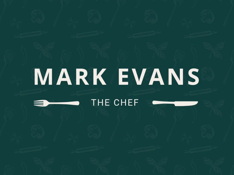 Mark Evans - The Chef logo design by OneKind Creative.