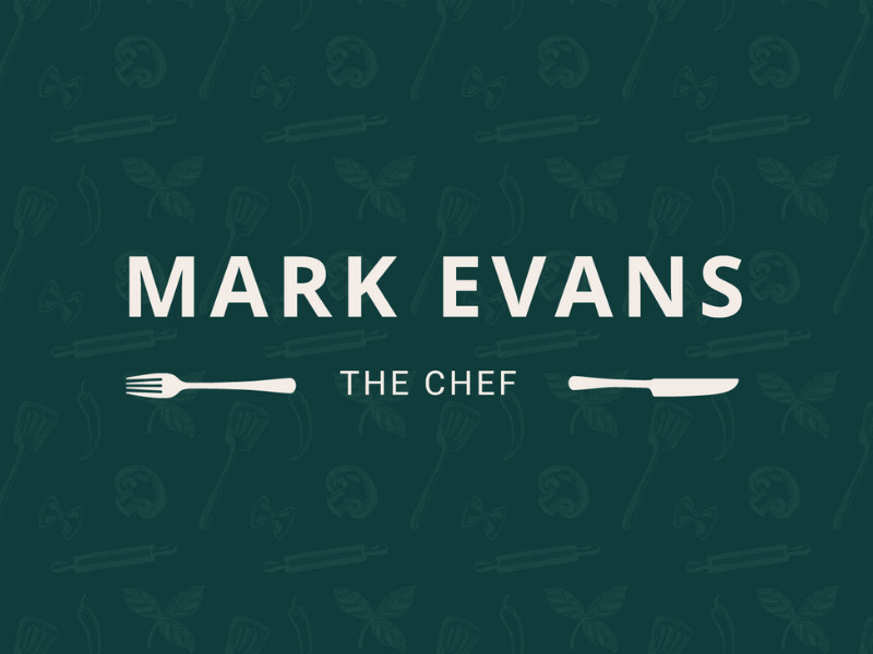 Mark Evans - The Chef logo design by OneKind Creative.