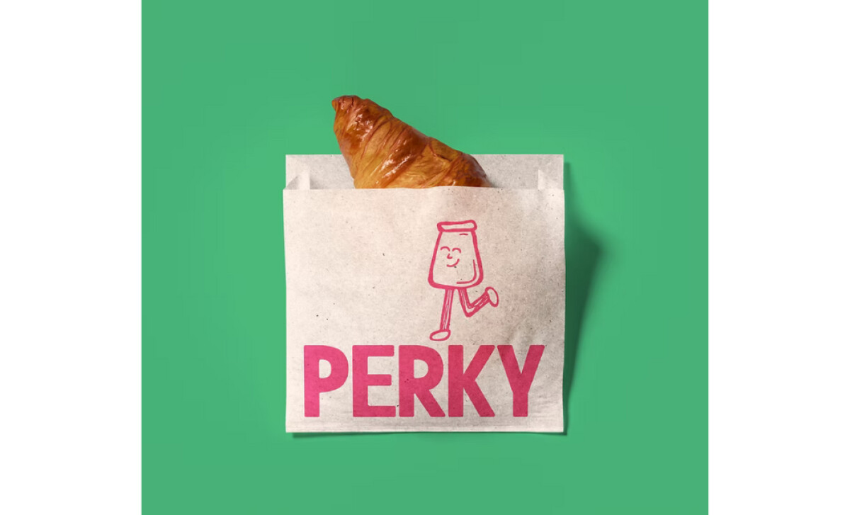 Perky Coffee bread packaging design by Bolded K Studio