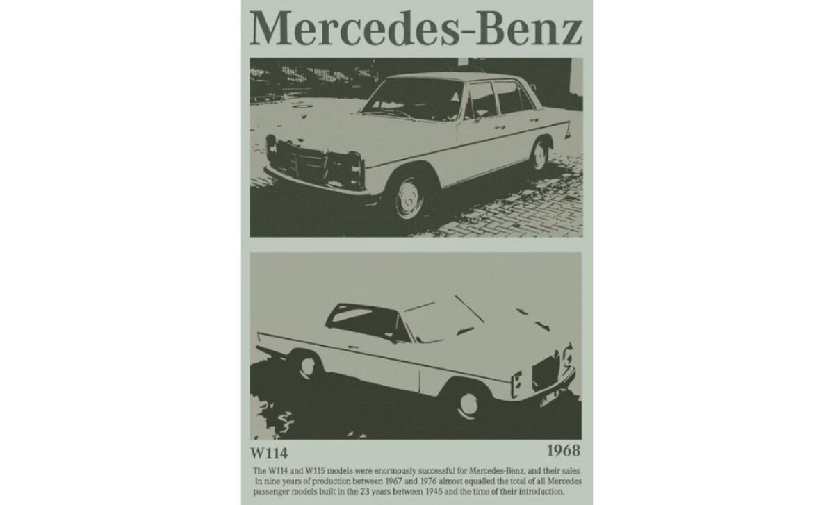 Mercedes Benz poster print design by ML Design Studios.