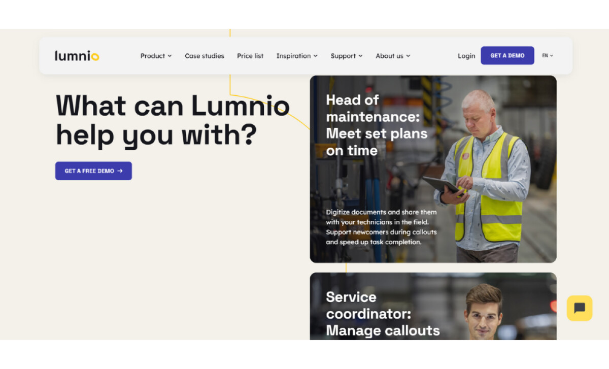 Lumnio homepage design by Apadore