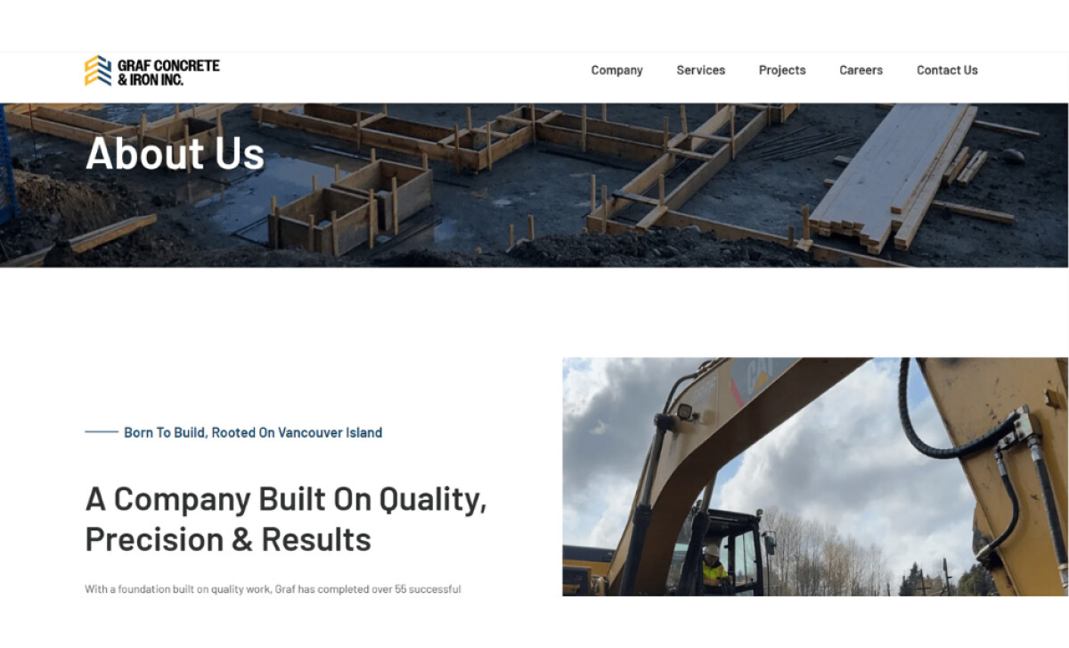 Graf Concrete & Iron about page