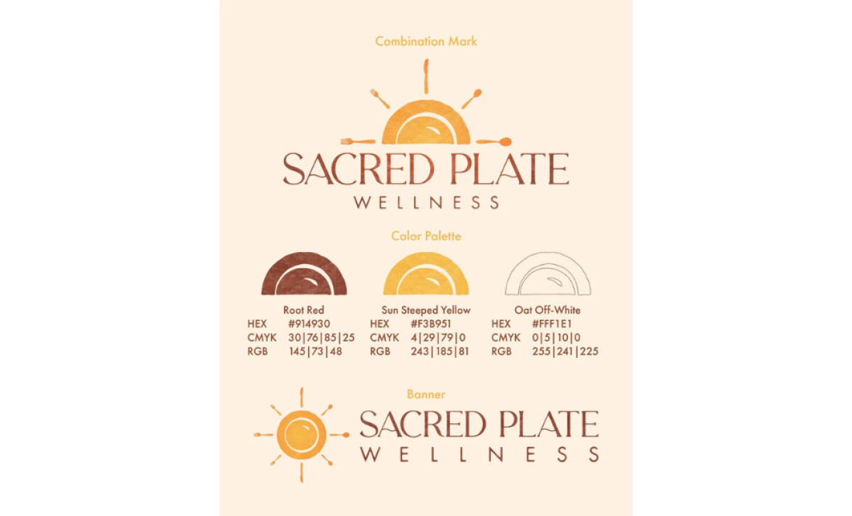 Sacred Plate Wellness logo elements