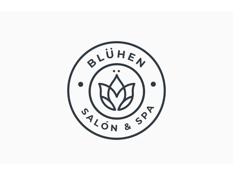 Bluhen Salon & Spa logo design by Mushy Media