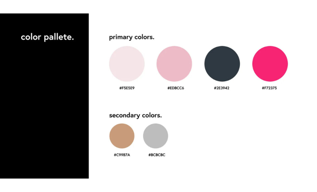 Bluhen Salon & Spa logo design color palette