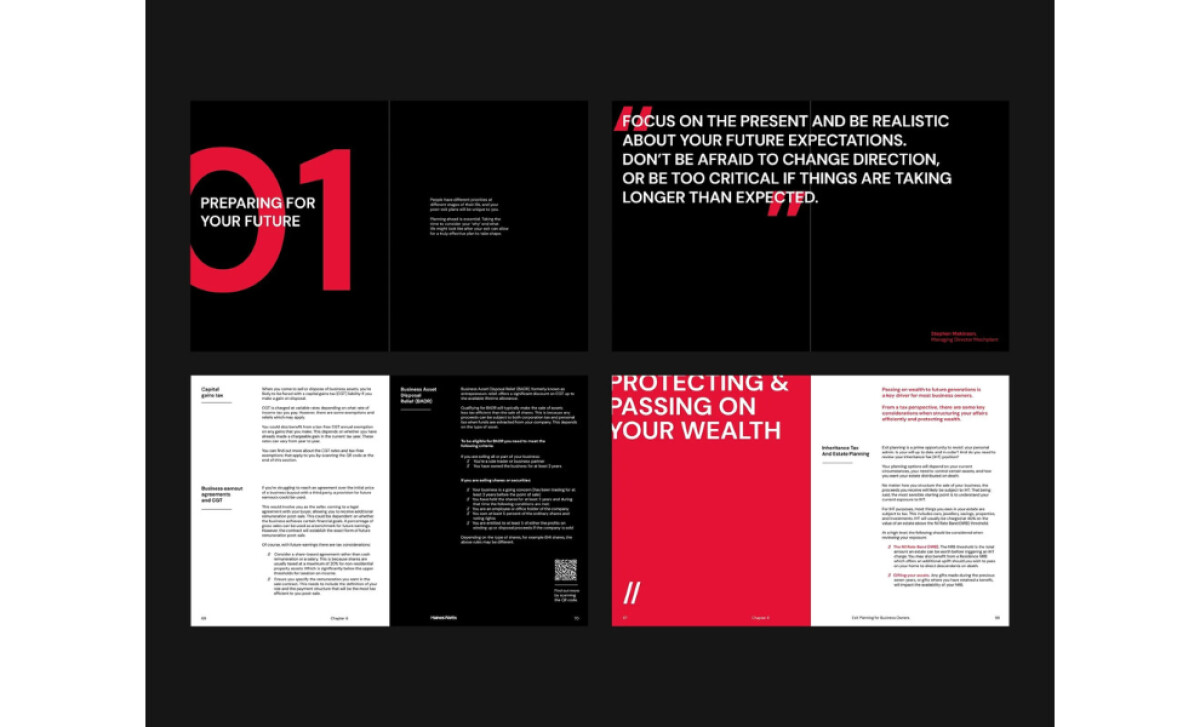 Haines Watts print design red and black