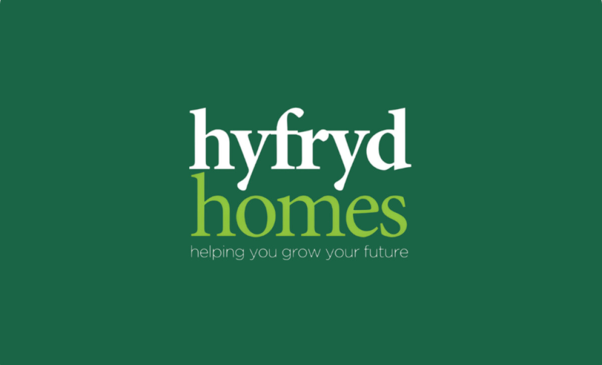Hyfryd Homes logo design text