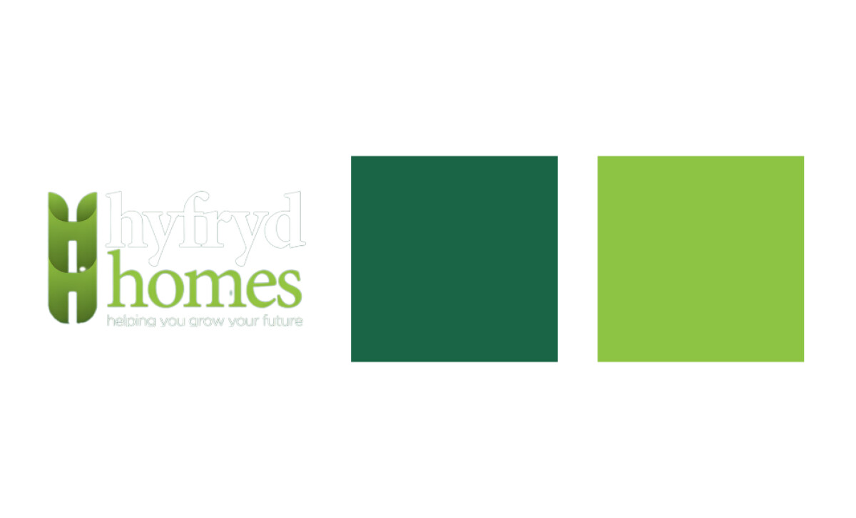 Hyfryd Homes logo design color palette