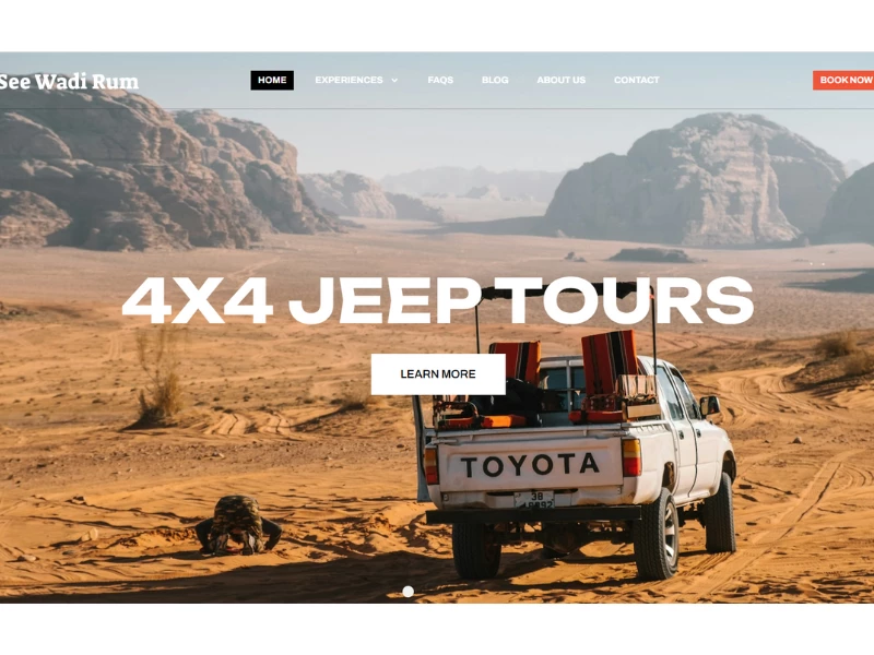 See Wadi Rum website design by Sam King