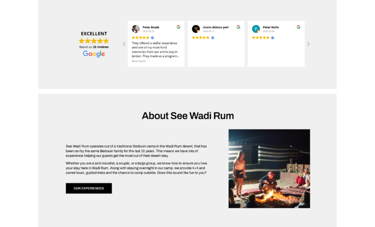 See Wadi Rum reviews and about section