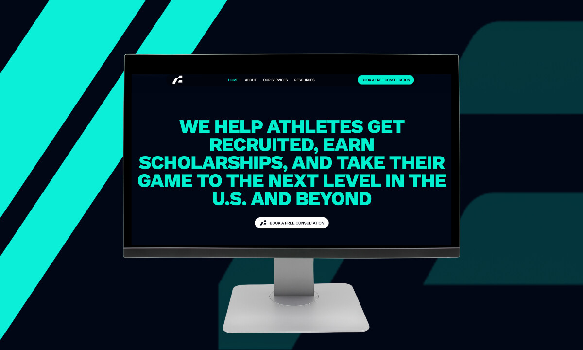 AllRecruit Website Design in a computer monitor mockup