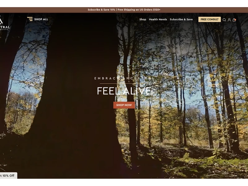 Ancestral Supplements website design by Storm Brain
