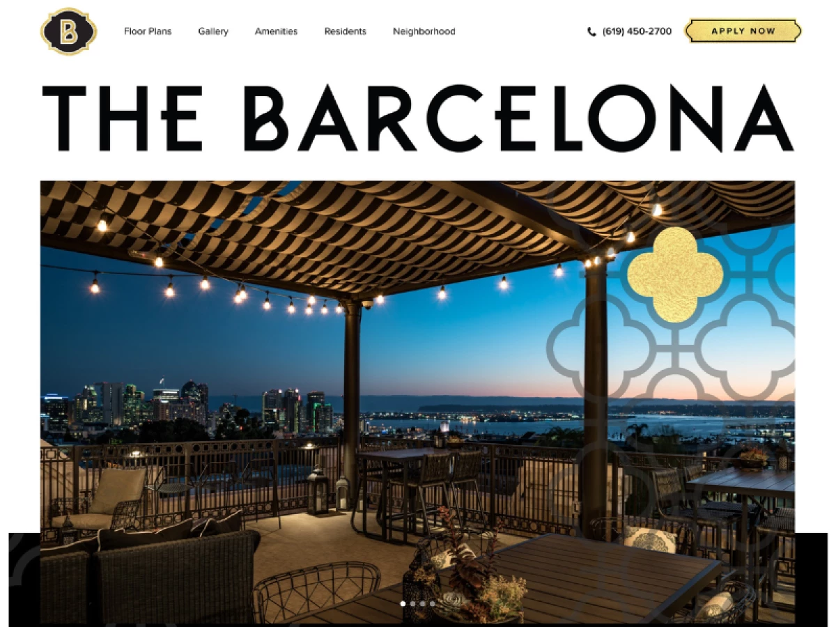 The Barcelona website design by Storm Brain