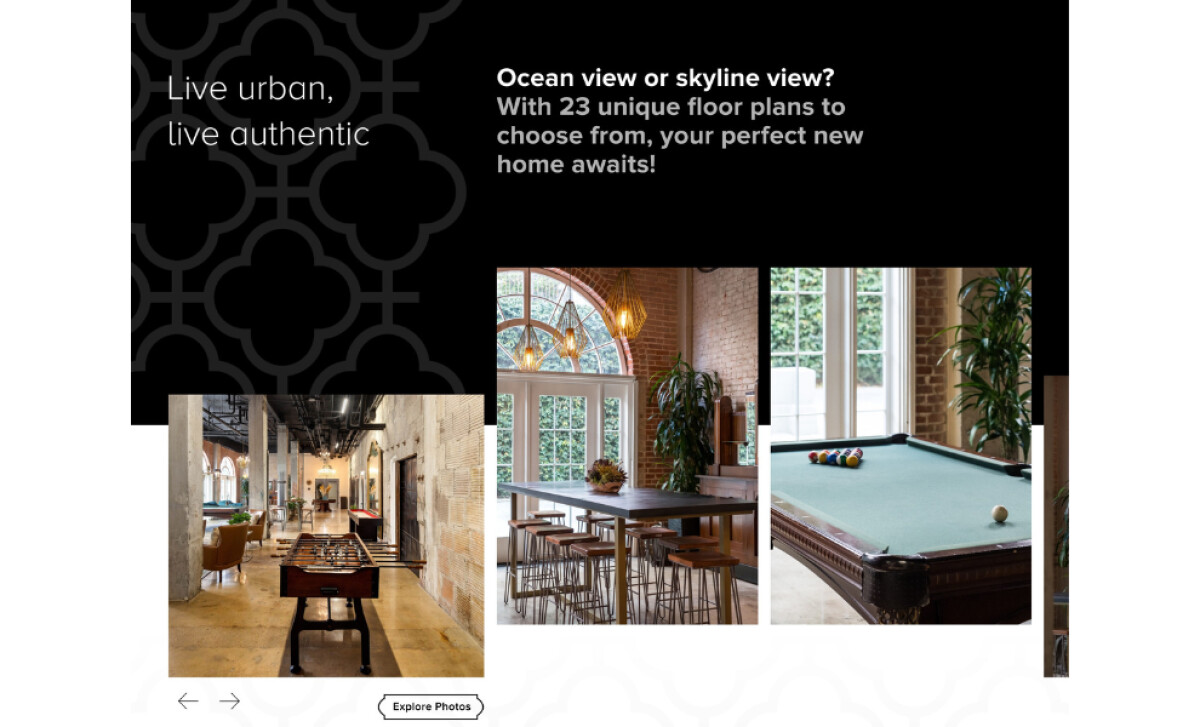 The Barcelona homepage design by Storm Brain