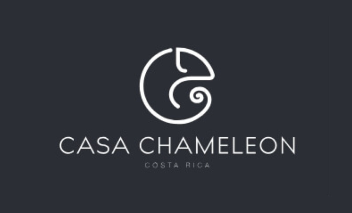 Casa Chameleon Hotel logo on a black background by Hi Werk.