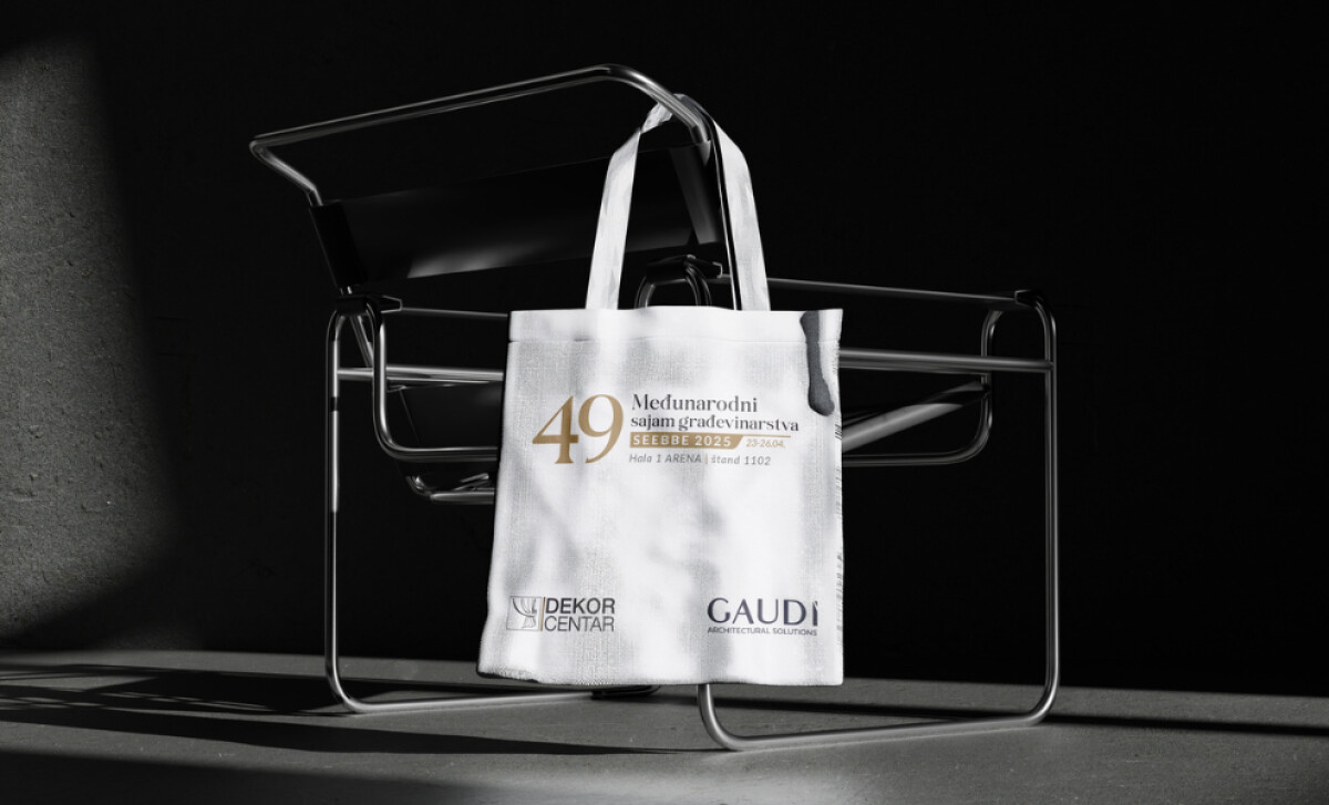 Dekor Centar white tote bag design by Micromedia.