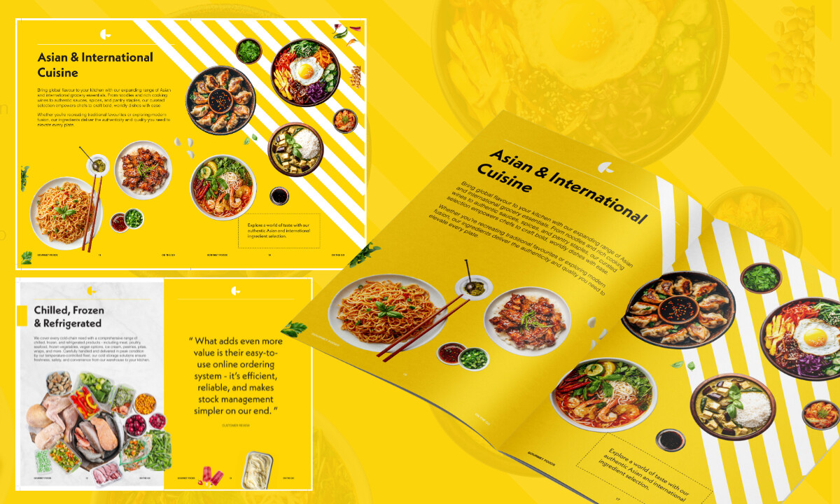 Gourmet Foods Yellow Pages Brochure by Elevation Design Agency