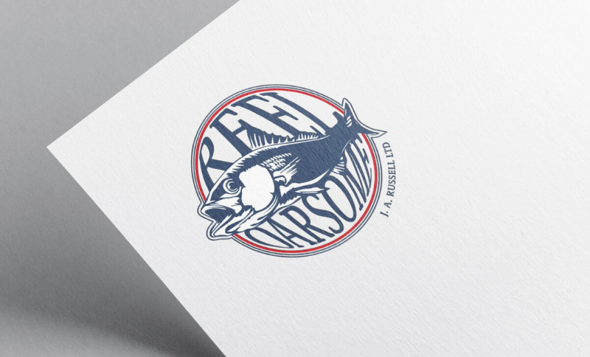 Reel Oarsome logo design by Kate Evans on paper