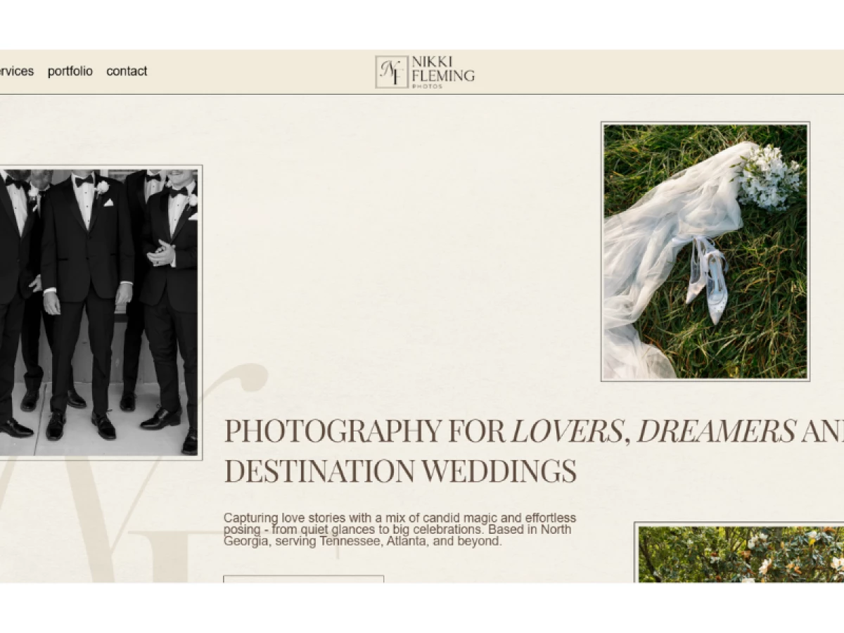 Nikki Flemming Photos website design by Patten Creative