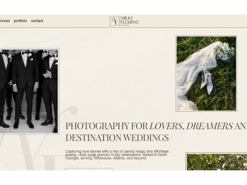 Nikki Flemming Photos website design by Patten Creative