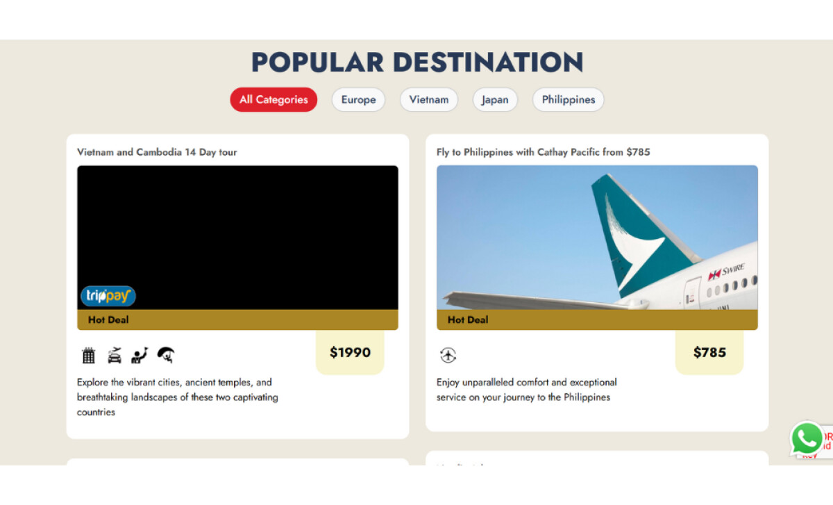 Star Flights website design by Kreatives