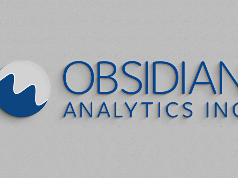 Obsidian Analytics Inc logo design by Shira Heimann