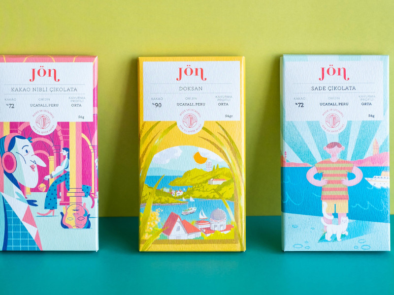 Jon Chocolate packaging design by NIhan Aydin.