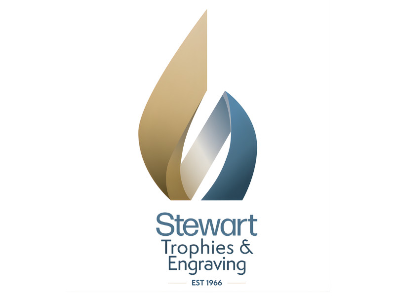 Stewart Trophies & Engraving logo design by Sandra Barnes