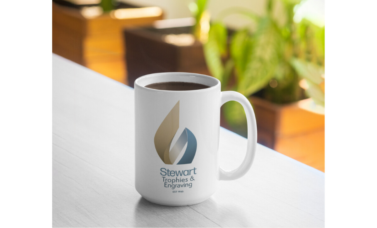 Stewart Trophies & Engraving logo design by Sandra Barnes