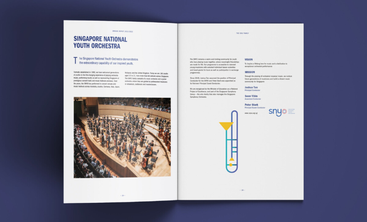 Singapore Symphony Group print design by Flava Design LLP.