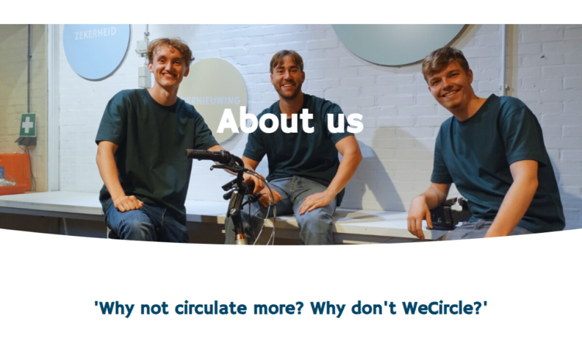 WeCircle about us page by Julian Boijenga.