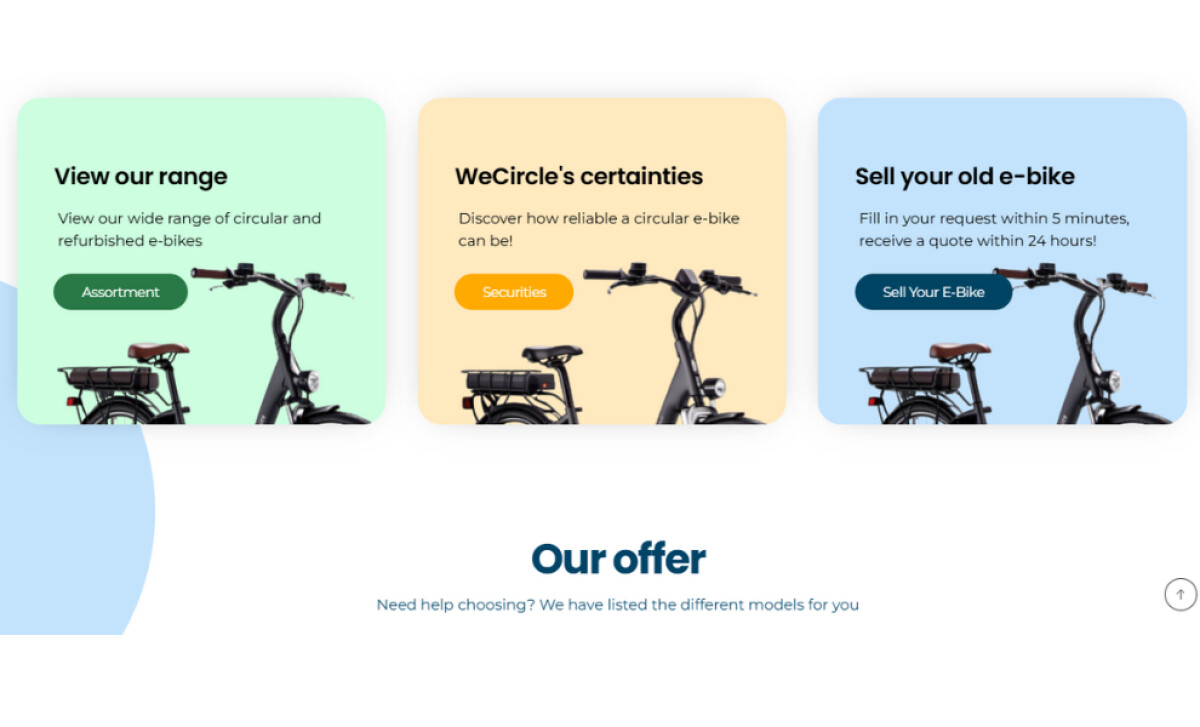 WeCircle offer page by Julian Boijenga.