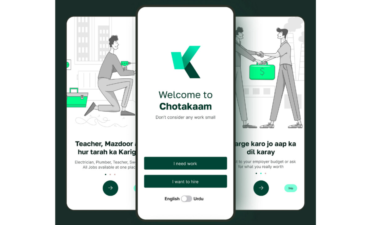 ChotaKaam app design by ProDesign Tech