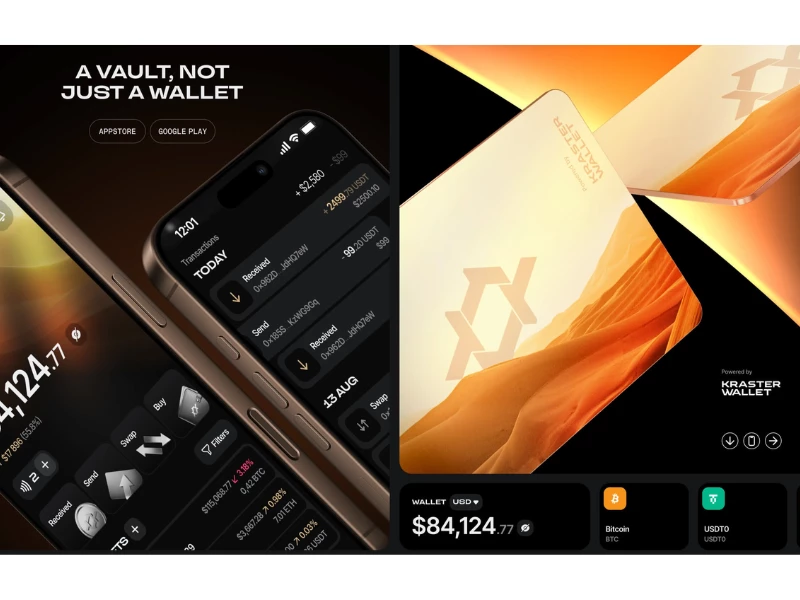 Kraster Wallet® app design by Flatonica