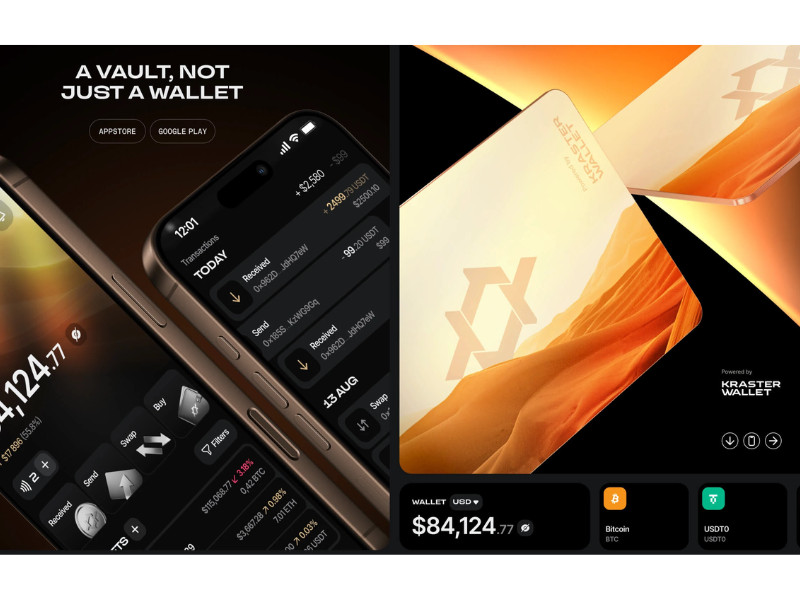 Kraster Wallet® app design by Flatonica