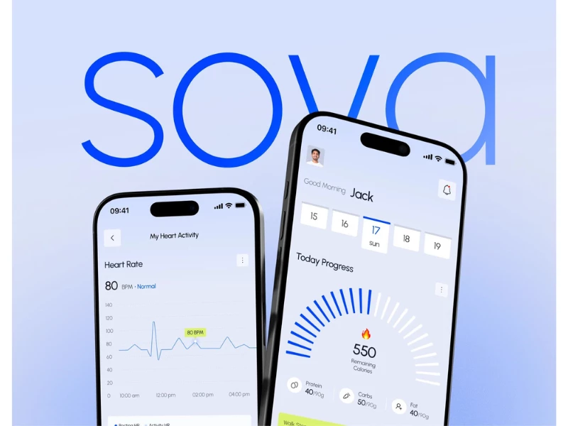 Sova app design by Pixelean