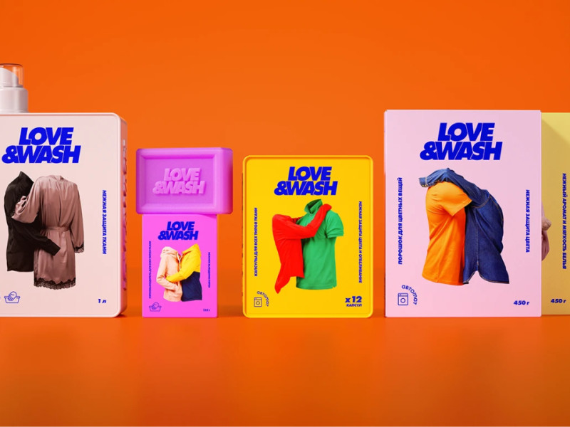 Love&wash packaging design by Alexander Cherkasov.