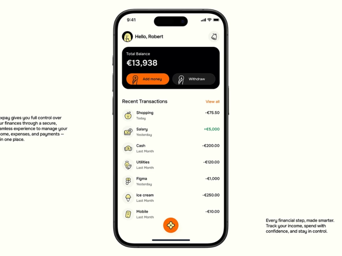 FlexPay app design by DjectStudio.