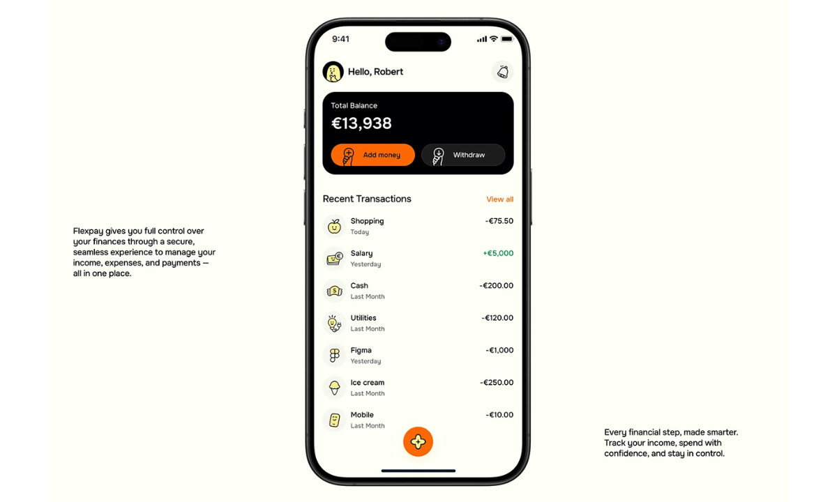 FlexPay app design by DjectStudio.