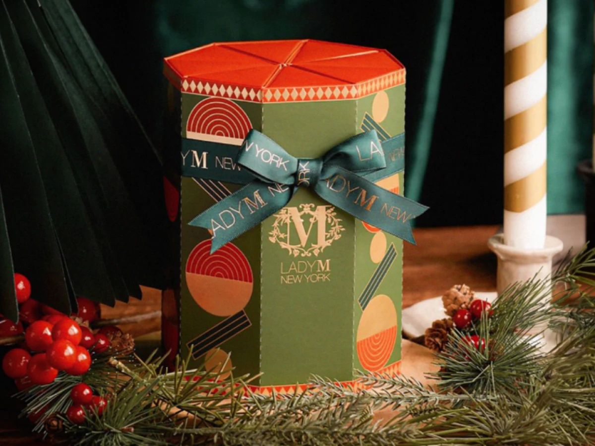 Lady M Confection packaging design by Julie Patat.